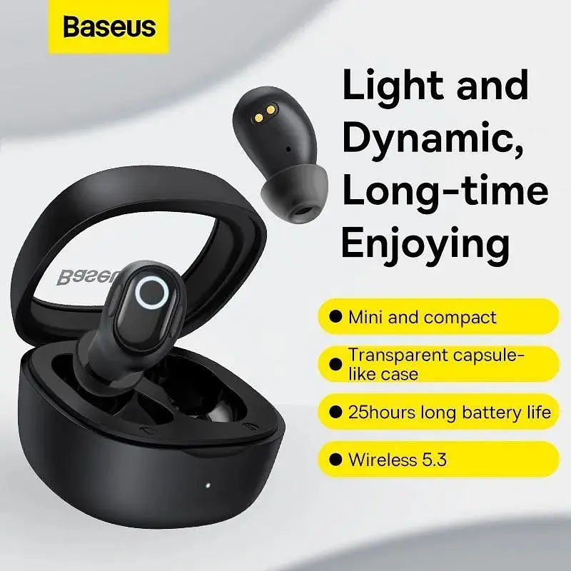 Навушники Baseus Bowie WM02 True Wireless Earphones чорні - фото 7