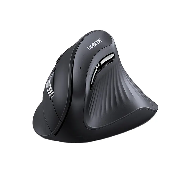 Бездротова вертикальна миша UGREEN MU008 Bluetooth 5.0 + 2.4GHz 2 режимна на чорна - фото 3