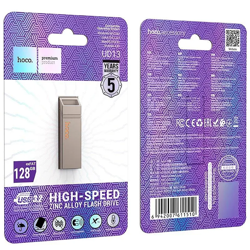 Hoco Clever USB3.2 USB flash drive (128GB) UD13 |exFAT| - фото 2