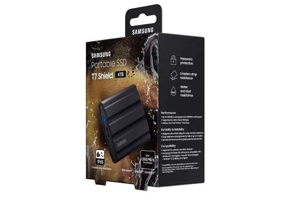 Накопичувач Samsung T7 Shield 4 TB Black (MU-PE4T0S) - фото 8