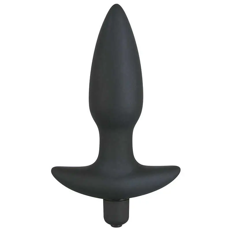 Анальна пробка з вібрацією Orion Black Velvet Vibrating Plug Medium, 15х3 см, M
