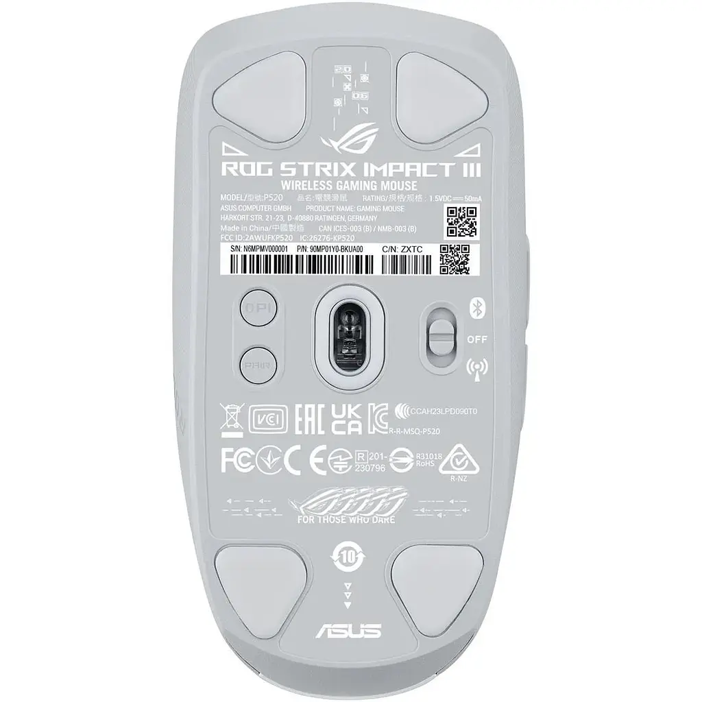 Миша бездротова Asus ROG Strix Impact III White (90MP03D0-BMUA10) - фото 7