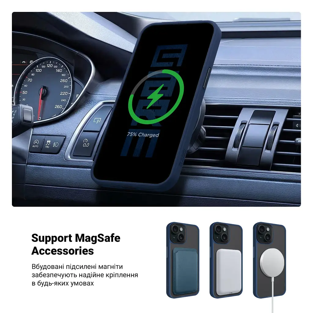 Чохол ArmorStandart Uniq Magsafe для Apple iPhone 14 Dark Blue - фото 4
