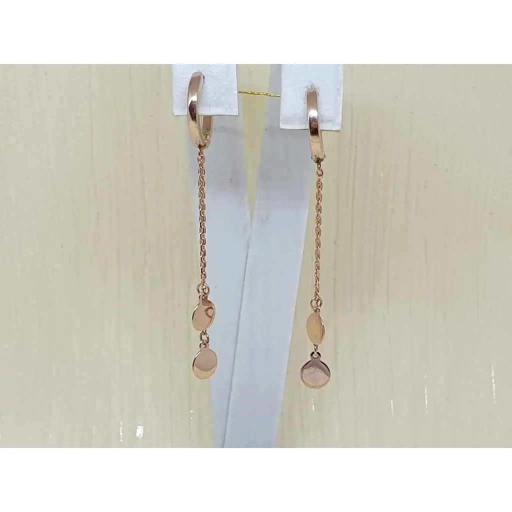 Золоті сережки-підвіски Платон. 1С223/00Б - фото 3