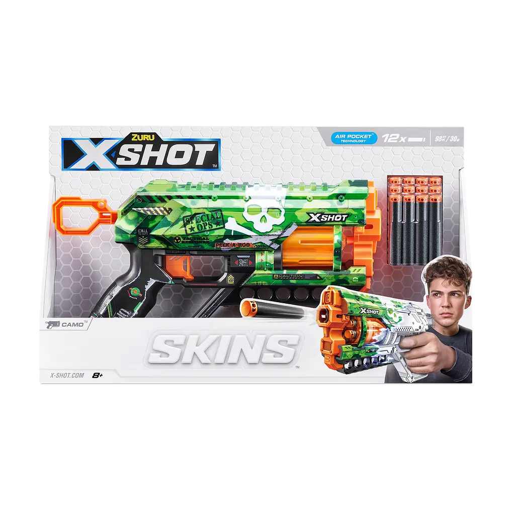 Швидкострільний бластер Zuru X-Shot Skins Griefer Camo, 12 патронів (36561H) - фото 8