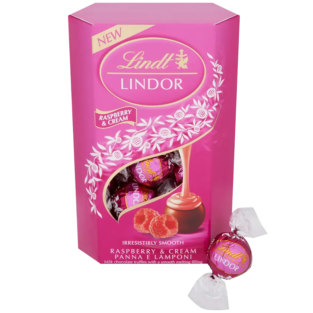 Шоколадні цукерки Lindt LINDOR Chocolate Truffles з малиновим кремом, 200 г - фото 2