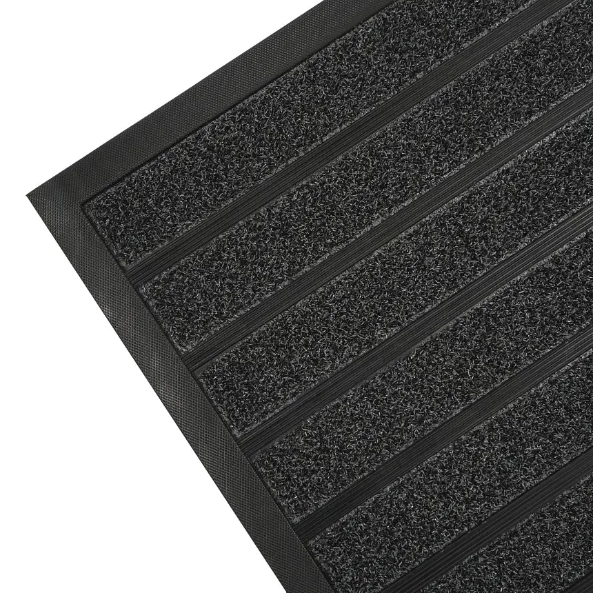 Килимок гумовий Eco Fabric з вставками з поліпропіленового ворсу сірий 45 х 75 см (4575-901) - фото 5