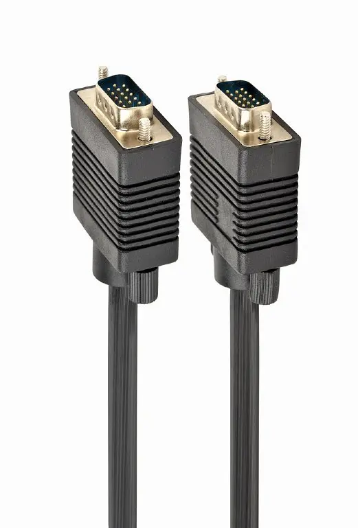 Кабель Cablexpert VGA - VGA (M/M), HD15, з 2-ма фер. кільцями, чорний, 5 м (CC-PPVGA-5M-B) пакет - фото 2
