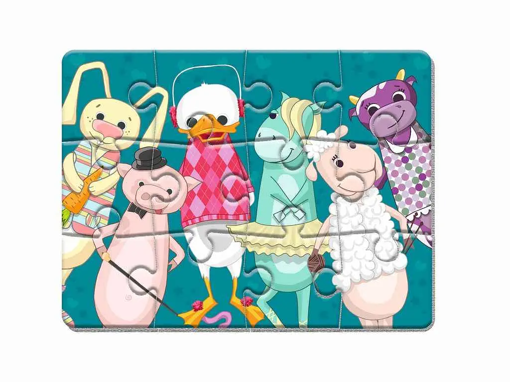 Пазли магнітні VLADI TOYS А5 Малюк зможе "Звірята" VT3301-01 - фото 2