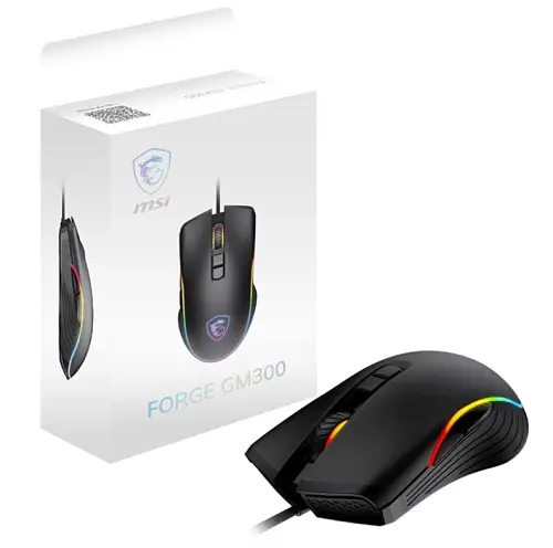 Миша MSI FORGE GM300, Black, оптична, 1200 - 7200 dpi, 7 кнопок, RGB підсвічування, USB, 1.5 м, 118 г - фото 4