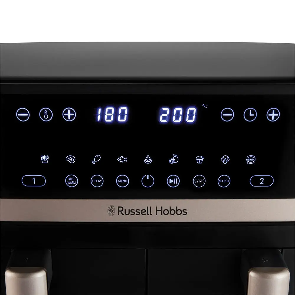 Мультипіч Russell Hobbs Satis Fry DualBaske чорний 2800 Вт (27680-56) - фото 3