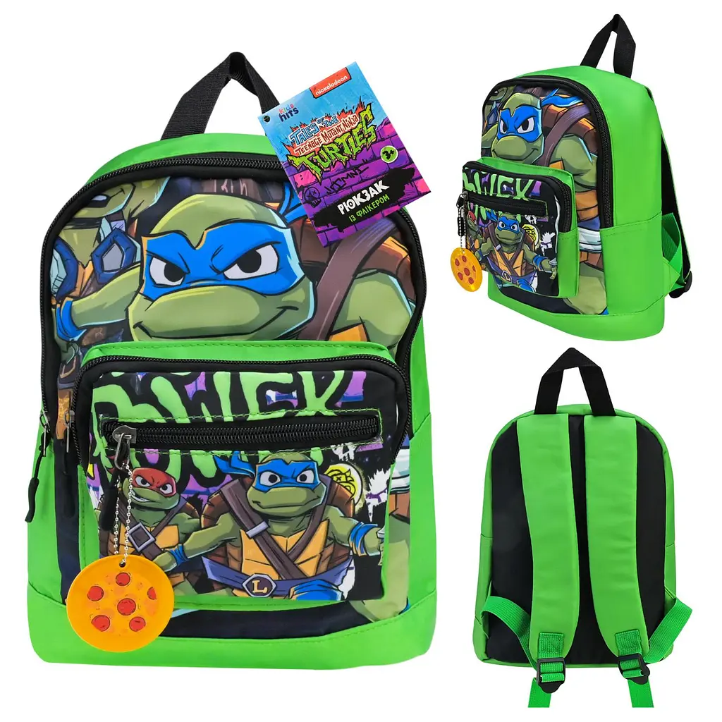 Детский рюкзак Kids hits Teenage Mutant Ninja Turtles с принтом и брелоком (KH76/001L)