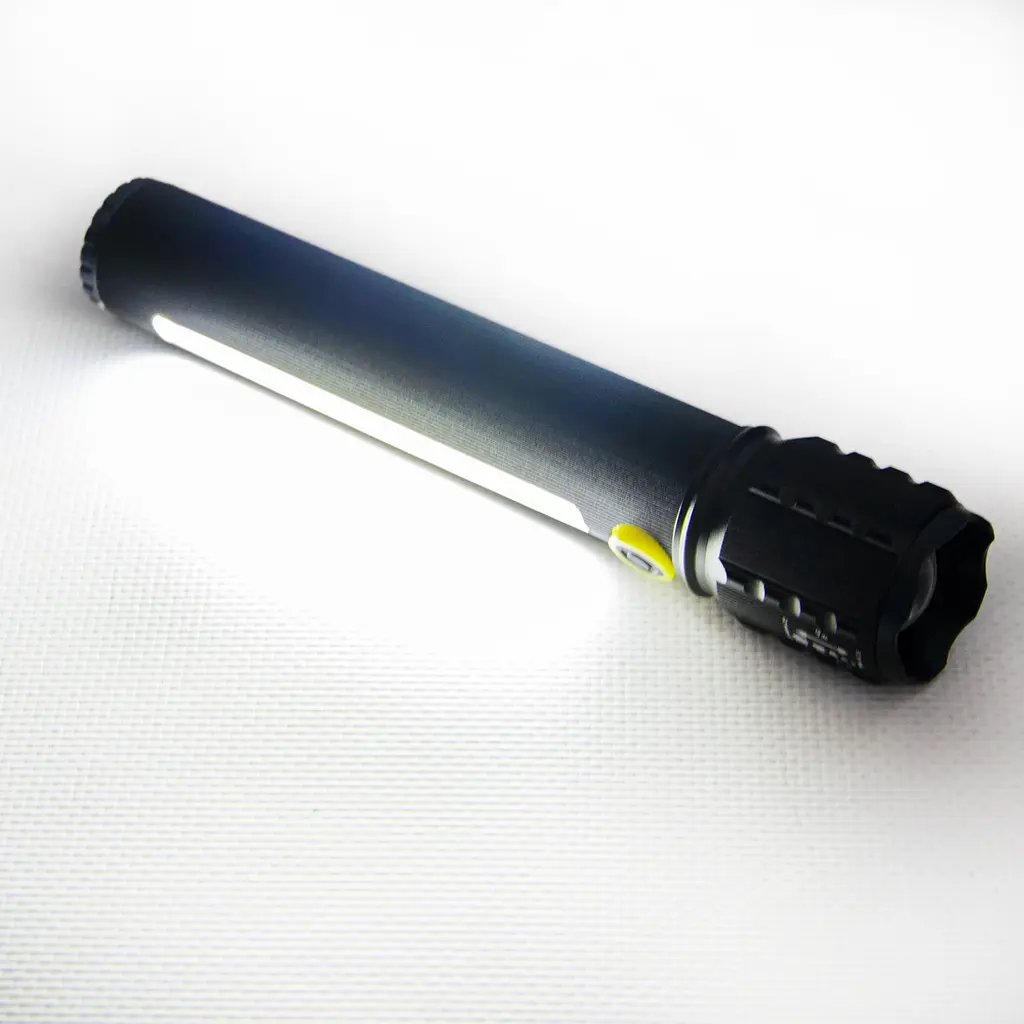 Фонарь ручной BL C73 P50, светодиодный аккумуляторный с USB зарядкой COB, металлический корпус - фото 5