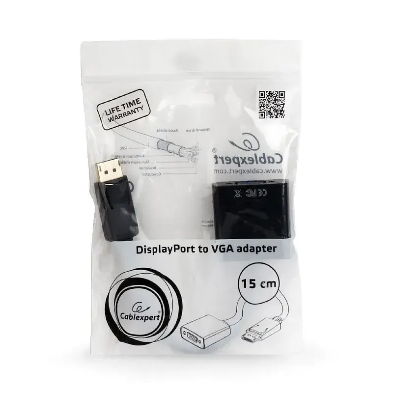 Конвертер DisplayPort на VGA Cablexpert A-DPM-VGAF-02 - фото 2