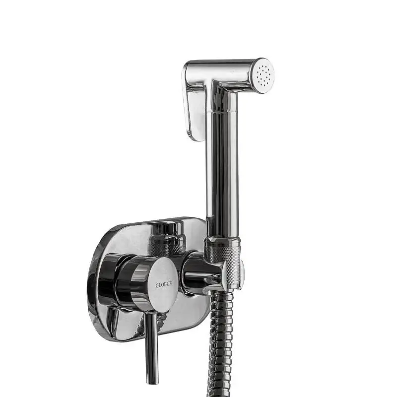 Змішувач вбудований з гігієнічним душем Globus Lux Niagara GLN-2-106 Chrome 30412 - фото 3