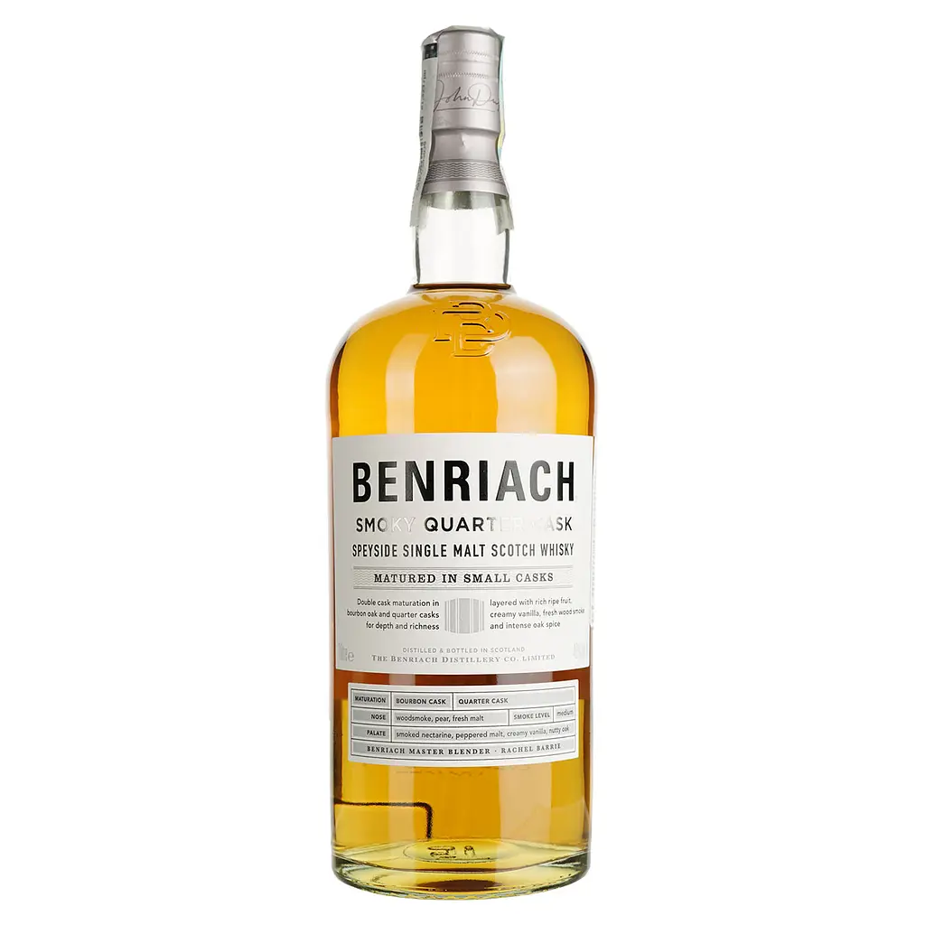 Виски BenRiach Smoky Quarter Cask 43% 1л в подарочной упаковке - фото 2