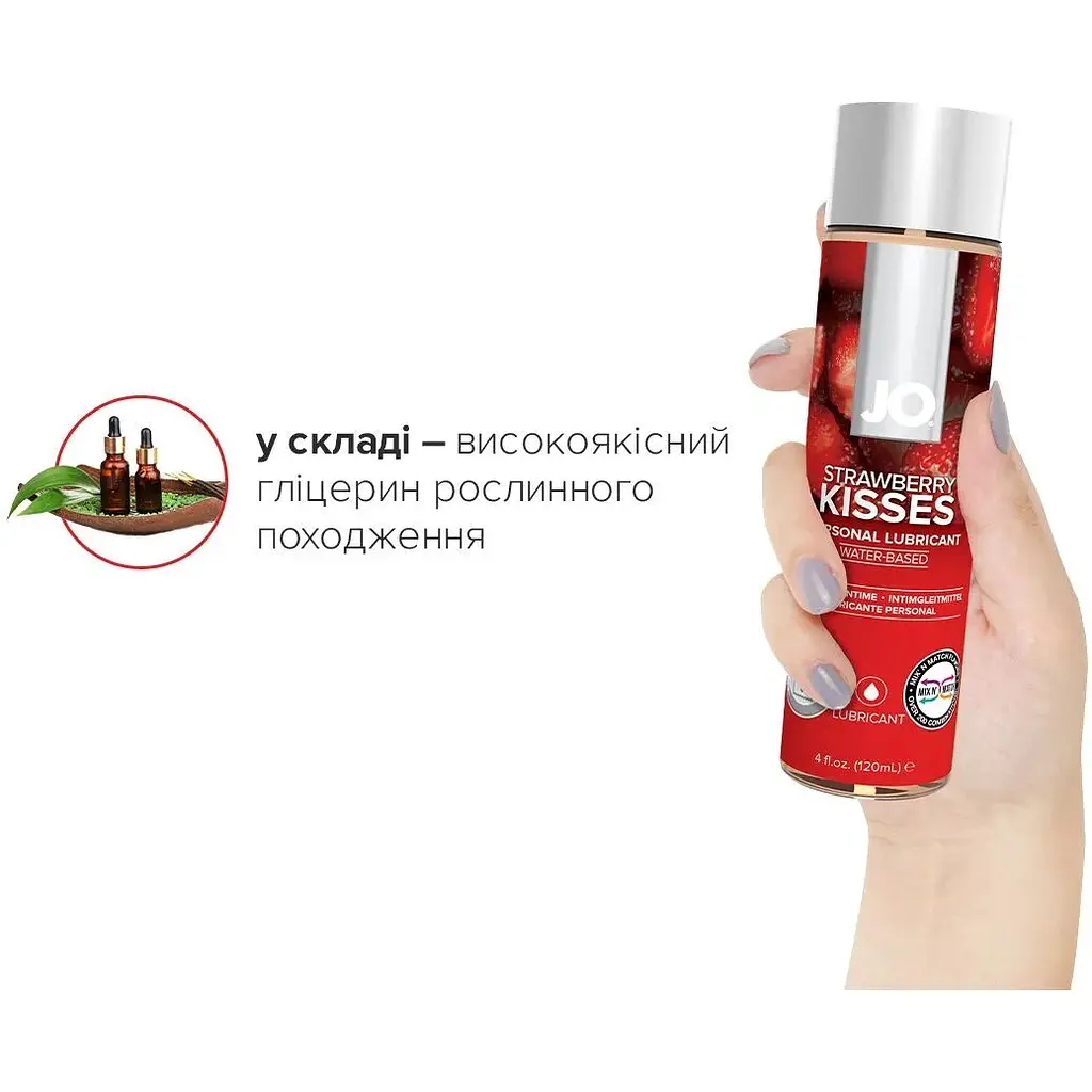 Смазка на водной основе System JO H2O - Strawberry Kiss (120 мл) - фото 4