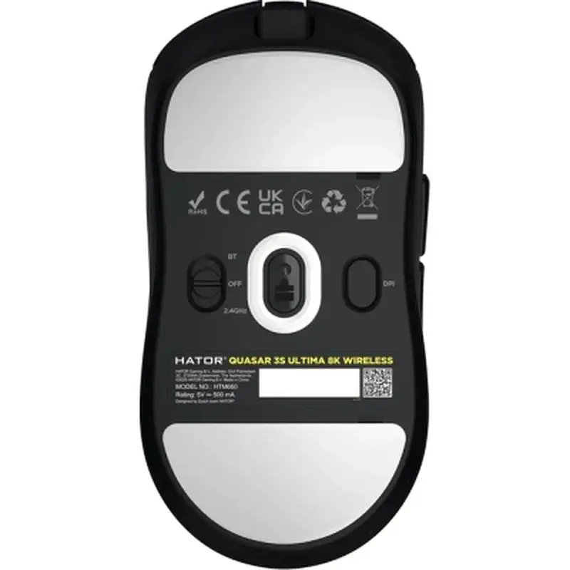 Мишка Hator Quasar 3S Ultima 8K Wireless/Bluetooth/USB Black (HTM660) - фото 6
