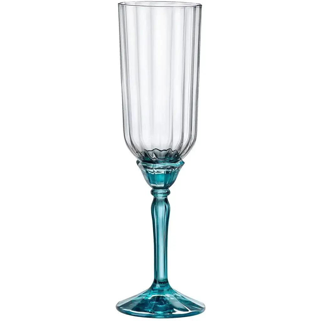 Келих для шампанського Bormioli Rocco Florian lucent blue, 210 мл, прозорий з блакитним (199421BCG021990)