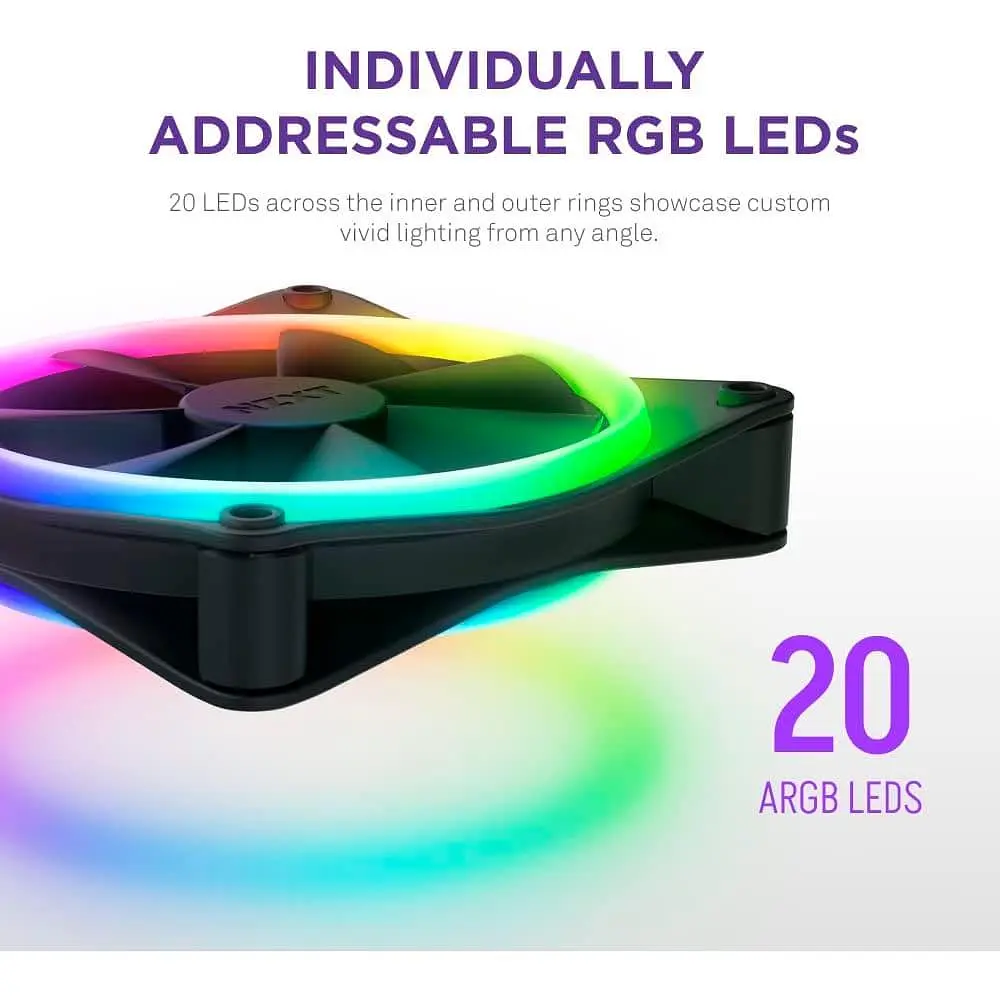 Вентилятор NZXT F120 RGB Duo Black (RF-D12SF-B1) - фото 6