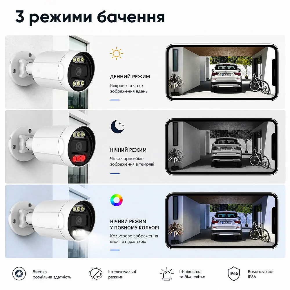 IP-відеокамера з WiFi 2.4/5GHz 5Mp Light Vision VLC-5205WI(CamHi) f=3.6mm, ІЧ+LED-підсвічування, з мікрофоном (75-00347) - фото 7