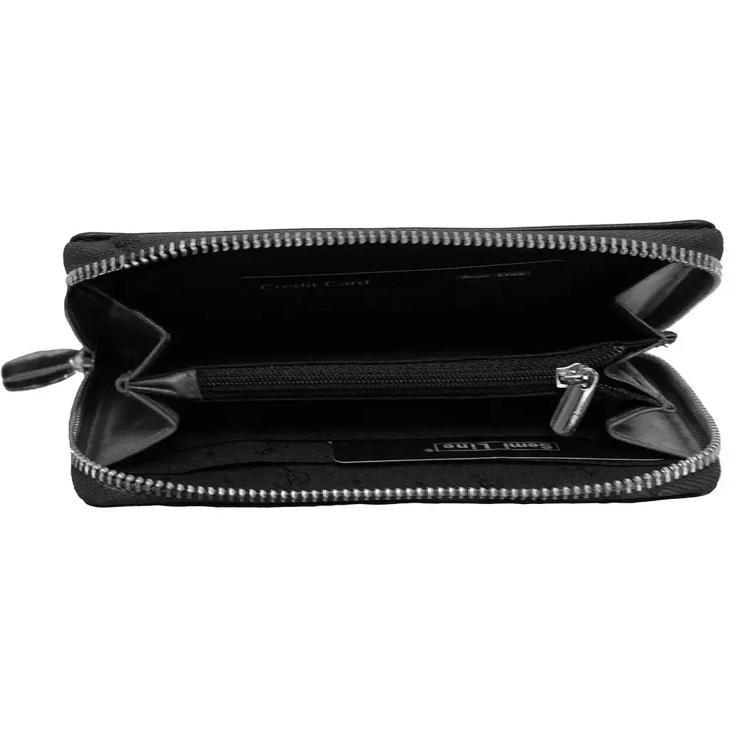 Жіночий гаманець Semi Line RFID шкіряний Black - фото 5