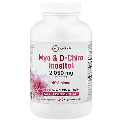 Інозитол (B-8) Myo & D-Chiro Inositol 240 капсул Micro Ingredients vit0005897