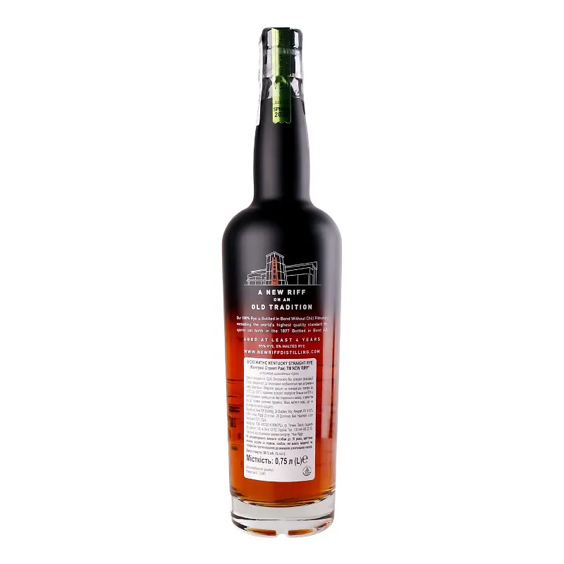 Віскі New Riff Bottled in Bond Kentucky Straight Rye 50% 0.75 л - фото 2