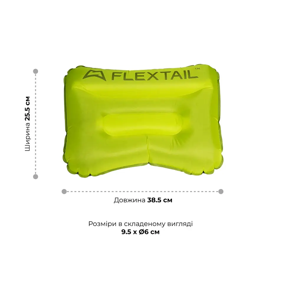 Надувна подушка Flextail Tiny Pillow, зелений - фото 4