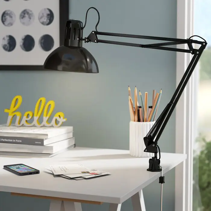 Настольная лампа Brille на гибкой ножке на струбцине MTL-07 E27 BK - фото 3