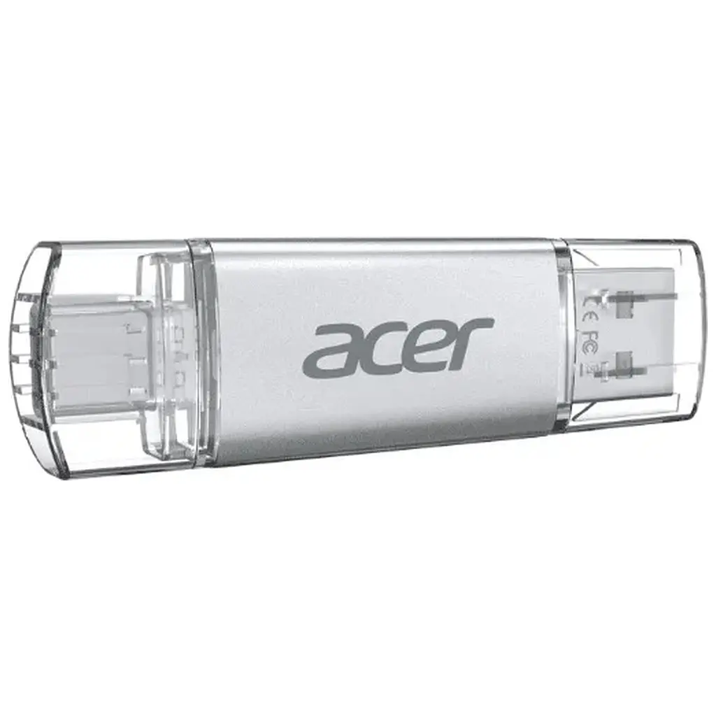 USB флеш накопичувач Acer 32GB UP300 Silver USB 3.2/Type-C (BL.9BWWA.588) - фото 2