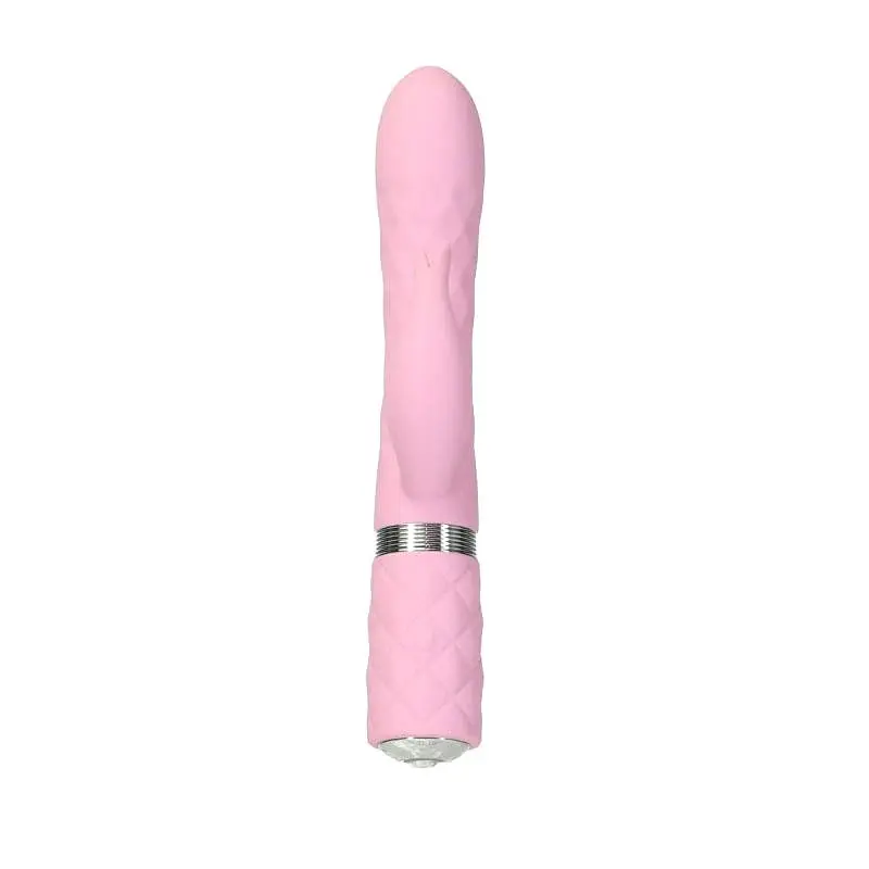 Вібратор Pillow Talk Lively Teal Розкішний із кристалом Сваровські для точки G, 24х3.7 см рожевий - фото 3