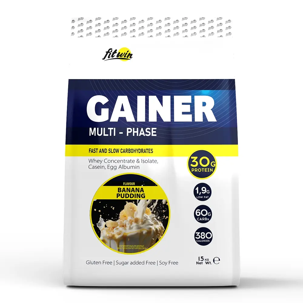 Гейнер Gainer Multi-Phase, 1.5 кг Банановий пудинг FitWin fit0016811
