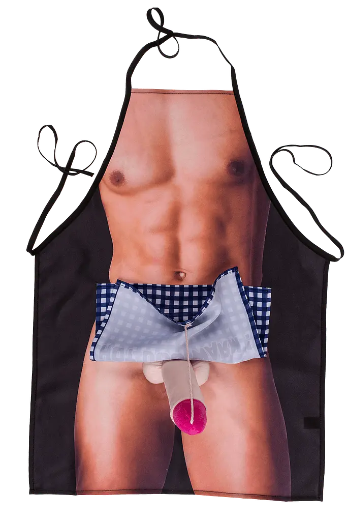 Кухонний фартух з плюшевим пенісом Kitchen Apron Men Body - фото 2