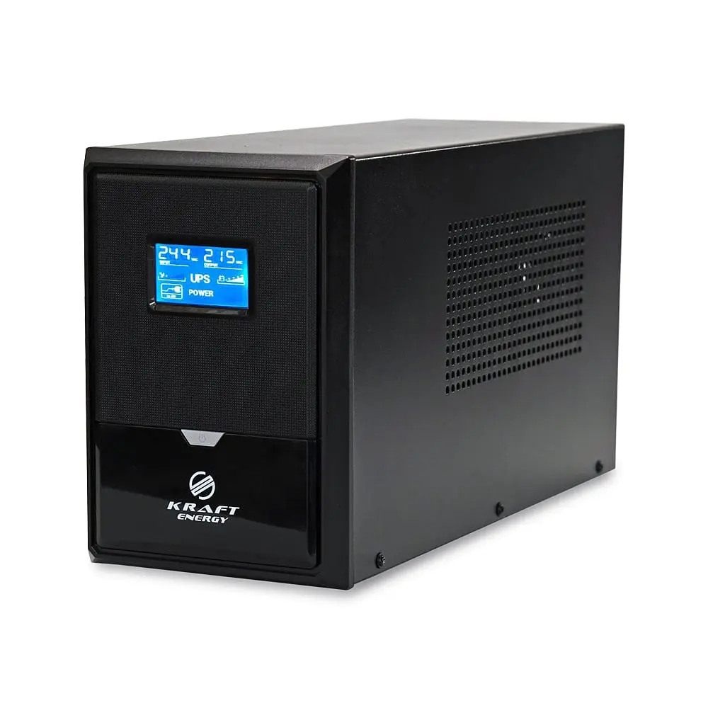 Джерело безперебійного живлення Kraft KRF-B2000VA/1200W(LCD)24V UPS під зовнішній акумулятор (42-00046) - фото 2