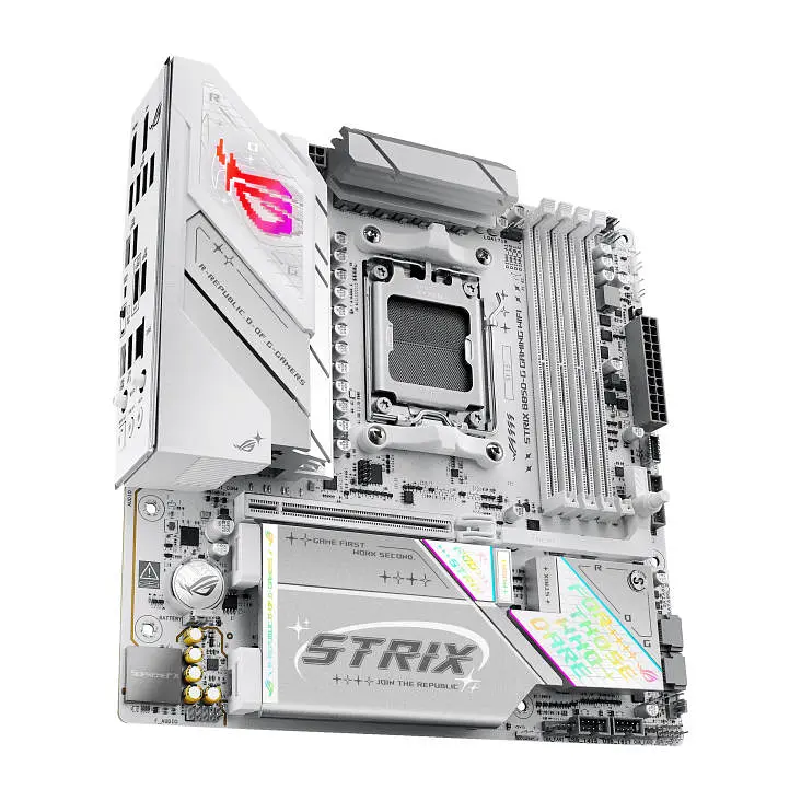 Материнcька плата ROG STRIX B850-G GAMING WIFI sAM5 B850 4xDDR5 M.2 HDMI DP WiFi BT mATX білий Asus teh0019083 - фото 4