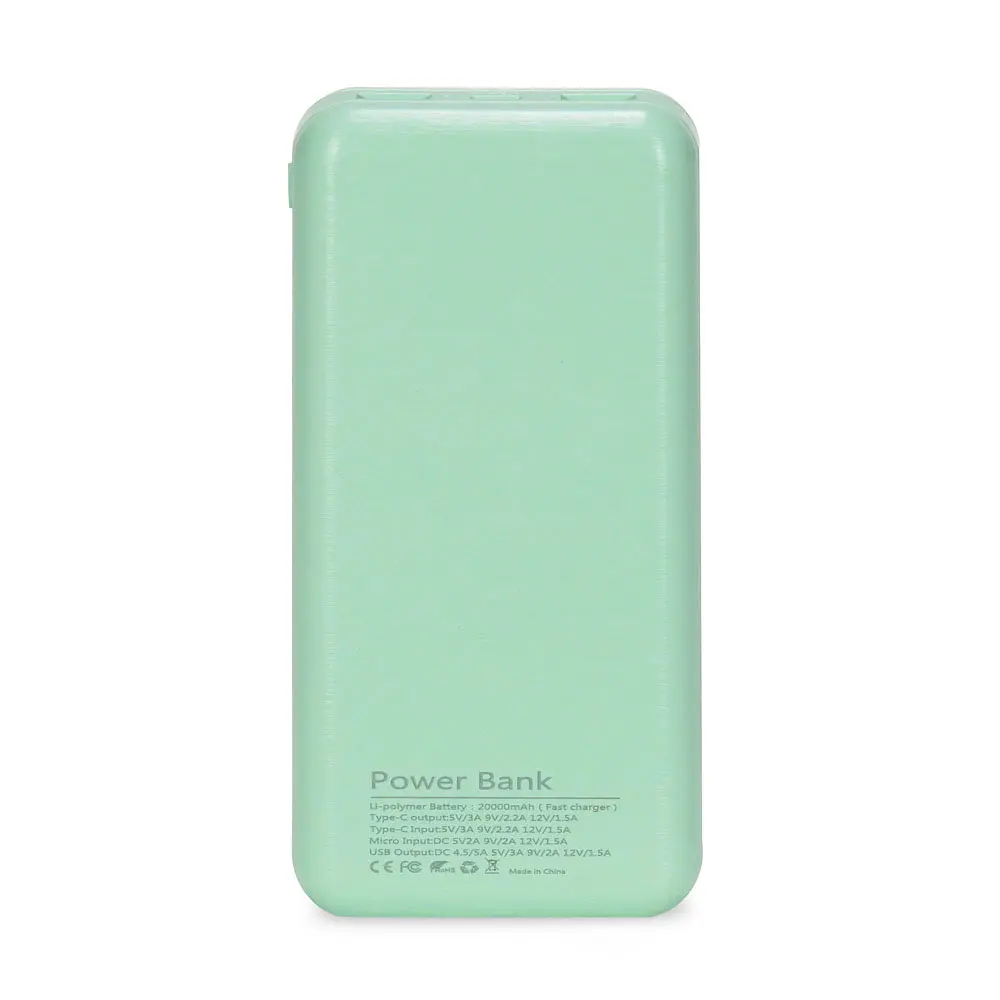 Повербанк 20000mAh Power Bank Kraft TPB-2020 Green 22.5W QC3.0 (43-00051) - фото 4