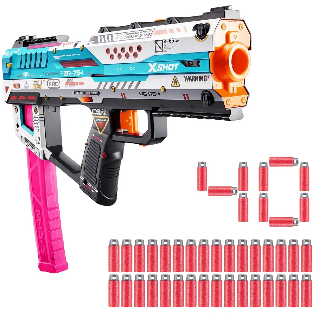 Бластер X-Shot Skins Pro Series Fury-X быстрострельный 40 патронов (36772R) - фото 3