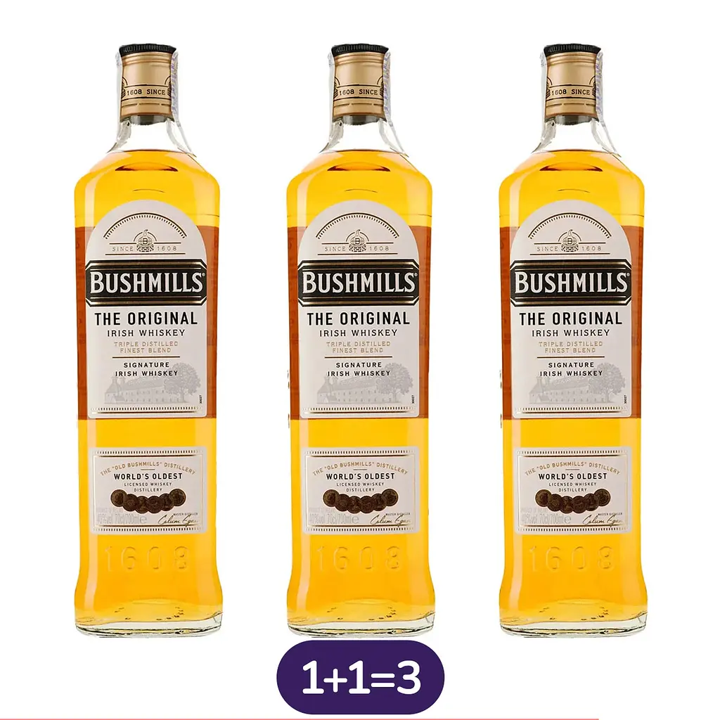 Віскі Bushmills Original 40% 2.1 л (0.7 л x 3 шт.)