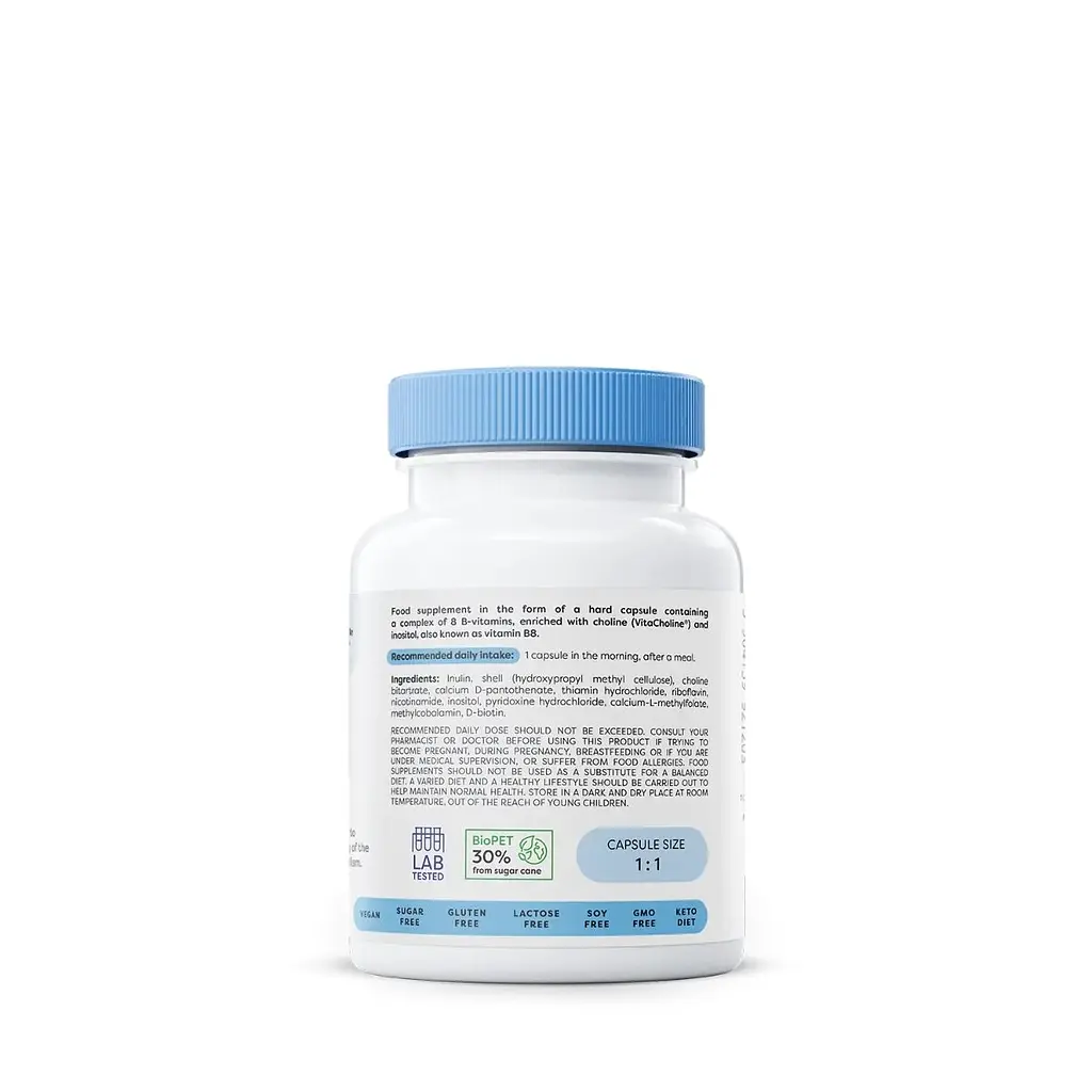 Комплекс витаминов группы B Osavi B-complex with choline & inositol, 60 капсул с холином и инозитолом - фото 3