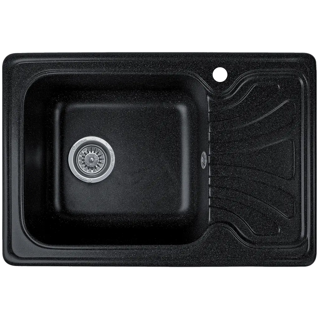 Мойка кухонная Valetti 10N гранитная 640х445 мм черная - фото 2