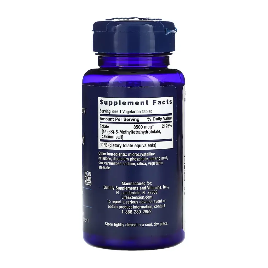 Оптимізований фолат, High Potency Optimized Folate 8500 mcg DFE - 30 tabs - фото 2