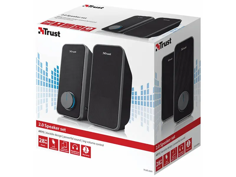 Мультимедійна акустика Trust Arys 2.0 Speaker Set (20179) - фото 2