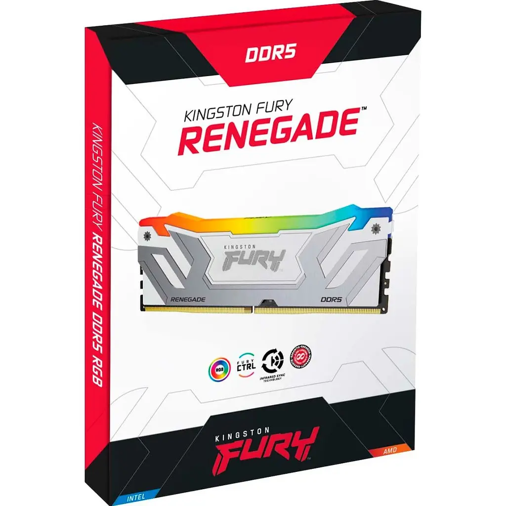 Модуль пам'яті DDR5 CUDIMM Kingston FURY Renegade RGB 2x24GB 8800MHz White/Silver (KF588CU42RWAK2-48) [175474] - фото 3