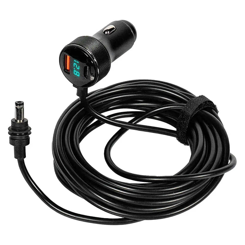 Кабель живлення для Starlink Mini E-NET автомобільний прикурювач/DC з USB Type-C та LED 5м (73-00658) - фото 2
