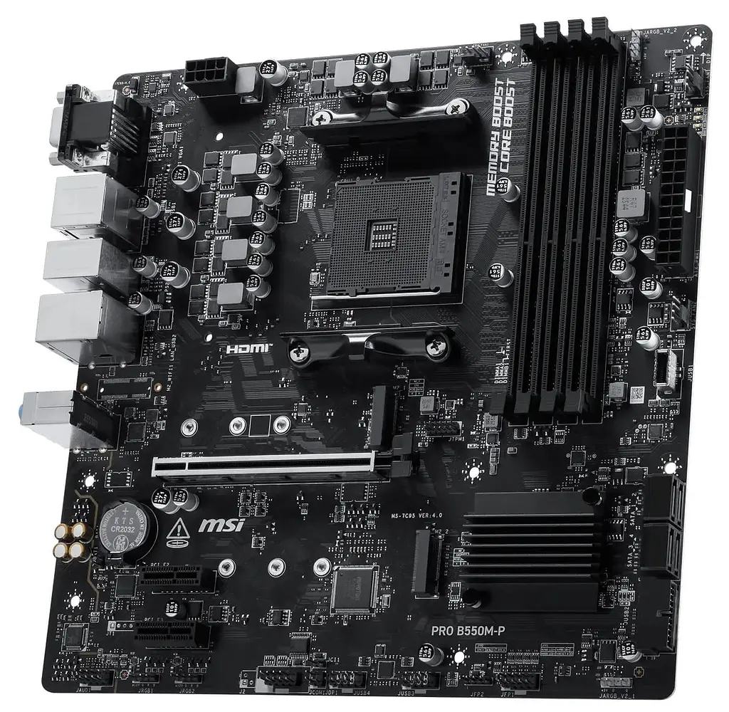 Материнська плата MSI PRO B550M-P (PRO B550M-P) (Socket AM4, AMD B550, Micro-ATX) - фото 3
