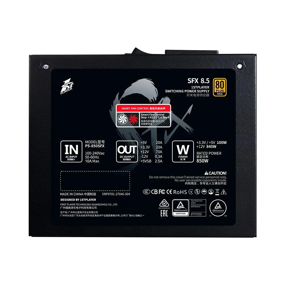 Блок живлення 1stPlayer PS-850SFX 850W (SFX-GLD-850-BK-EU) - фото 3