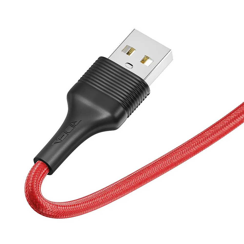 Кабель для зарядки и обмена данными USB Ridea RC-ST74 StablePro 12W 5V/2.4A USB-Lightning 1 м Красно-черный - фото 4