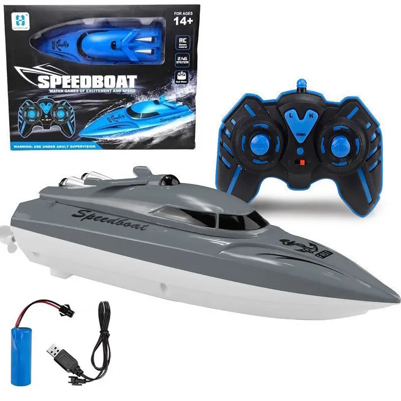 Швидкісний радіокерований катер Speedboat 2.4 GHz із двома моторами, акумулятором та USB-кабелем 25 см - фото 3