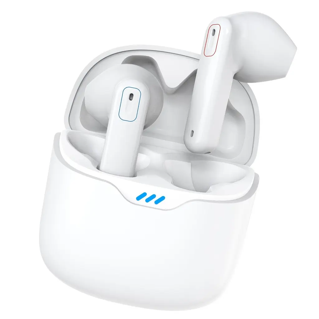 Слуховий апарат AIMED Hearing Aid NO-EARBUDS Series P18 з підключенням Bluetooth та кейсом для зарядки колір білий - фото 3
